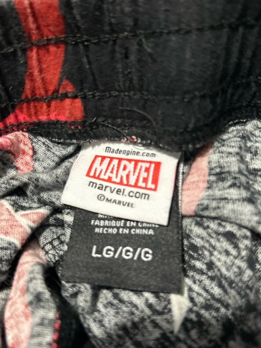 Marvel Men’s Black & Red Deadpool Chibi Pajama Bottoms